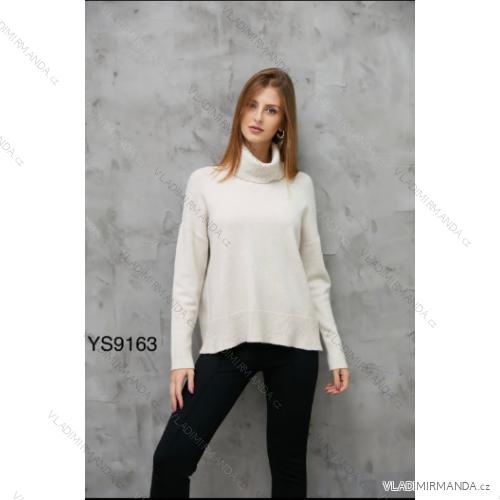 Sveter úpletový s rolákom dlhý rukáv dámsky (S/M ONE SIZE) TALIANSKA MÓDA IMPDY23FH9163