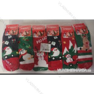 Ponožky teplé  vianočné detské a dorast dievčenské (24-29, 30-35) PESAIL PES23QH04