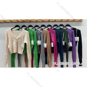 Sveter úpletový na gombíky dlhý rukáv dámsky (S/M ONE SIZE) TALIANSKA MÓDA IMPDY23MIL8308