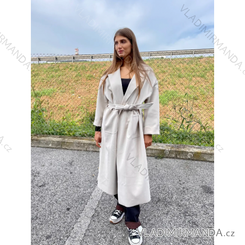 Kabát flaušový dlhý rukáv dámsky (S/M ONE SIZE) TALIANSKA MÓDA IMPDY23WANC4407