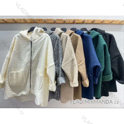 Kabát baránkový dlhý rukáv dámsky (S/M ONE SIZE) TALIANSKA MÓDA IMPDY23LY19613
