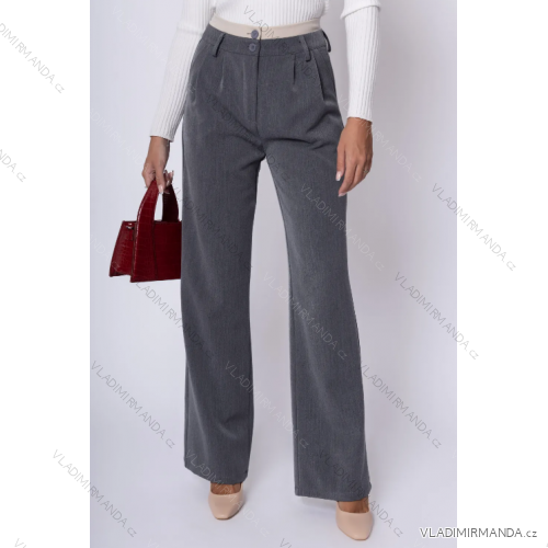 Nohavice elegantné dlhé dámske (S/M ONE SIZE) TALIANSKA MÓDA IMPDY23SSH16168
