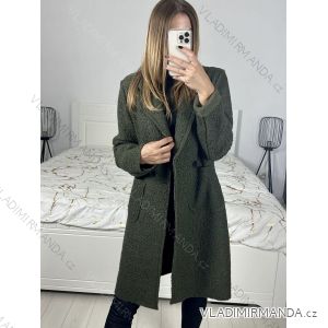 Kabát flaušový baránok dlhý rukáv dámsky (S/M ONE SIZE) TALIANSKA MÓDA IMWGB233890