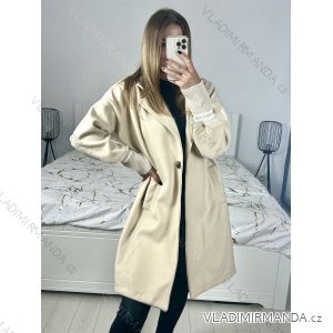Kabát flaušový dlhý rukáv dámska nadrozmer (2XL/3XL ONE SIZE) TALIANSKA MÓDA IM423718