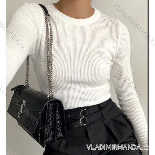 Sveter dlhý rukáv dámsky (S/M ONE SIZE) TALIANSKA MÓDA IMPBB23Z5073