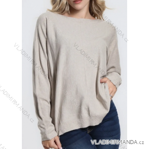 Sveter dlhý rukáv dámsky (S/M ONE SIZE) TALIANSKA MÓDA IMPBB23Z6015