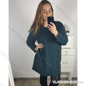 Šaty dlhý rukáv dámske nadrozmer (3XL/4XL ONE SIZE) TALIANSKA MÓDA IM423BASENTO