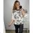 Mikina dlhý rukáv dámske nadrozmer (2XL/3XL/4XL ONE SIZE) TALIANSKA MóDA IM423TICINO