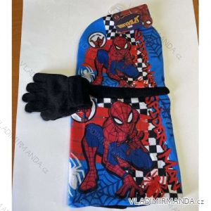 Súprava čiapky, nákrčník a rukavice zimné prstové spiderman detská chlapčenská (ONE SIZE) SETINO HW4091