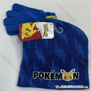 Súprava čiapky a rukavice zimné prstové pokemon detská chlapčenská (ONE SIZE) SETINO HW5139