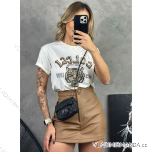 Sukňa s kraťaskami koženková dámska (SL) TALIANSKA MÓDA IMPLP2310738075
