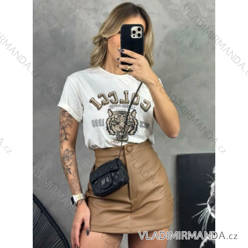 Sukňa s kraťaskami koženková dámska (SL) TALIANSKA MÓDA IMPLP2310738075