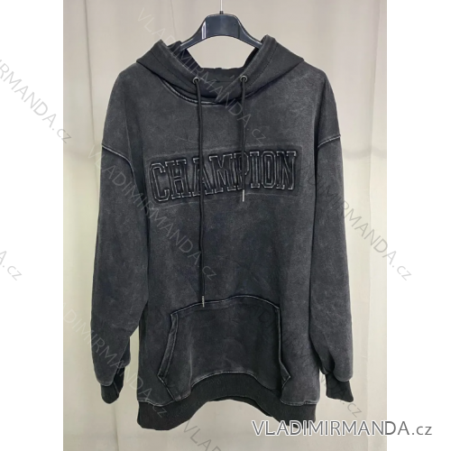 Mikina s kapucňou dlhý rukáv dámske (S/M ONE SIZE) TALIANSKA MÓDA IMPLP2338400016