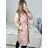 Kabát prešívaný dlhý rukáv dámsky (S/M ONE SIZE) TALIANSKA MÓDA IMWAA233775