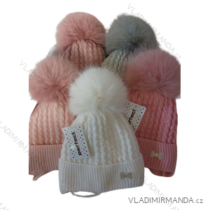 Čiapka s kulich teplá zimná detská dievčenské (1-3 rokov) PERFECT POĽSKÁ MÓDA PV9231181