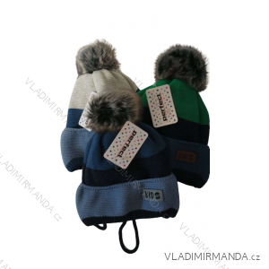 Čiapka s čiapkou teplá zimná detská dorast  chlapecká(1-3 let) WROBI POLSKÁ MÓDA PV923KIDS1