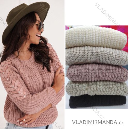 Sveter oversize dlhý rukáv dámsky (S/M/L ONE SIZE) TURECKÁ MÓDA TMWGM234051