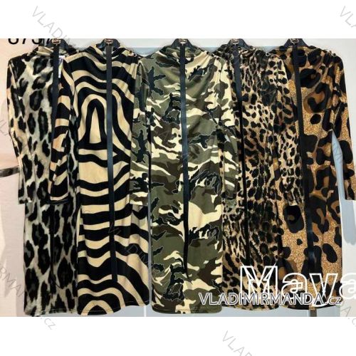Šaty elegantné s opaskom dlhý rukáv dámske (S/M ONE SIZE) TALIANSKA MÓDA IMWMY234068
