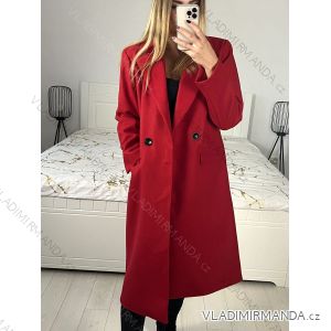 Kabát flaušový dlhý dámsky (S-XL) TALIANSKA MÓDA IMD22901-2/DU