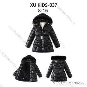 Bunda zimná s kapucňou dorast dievčenské (8-16 rokov) XU kids PMWAX23-037
