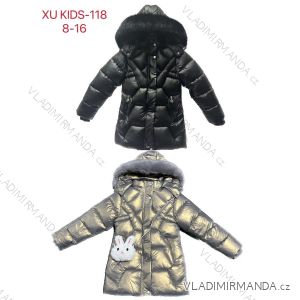 Bunda zimná s kapucňou dorast dievčenské (8-16 rokov) XU kids PMWAX23-118