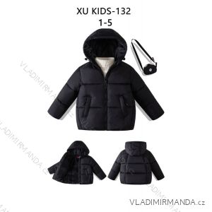 Bunda zimná s kapucňou detská dievčenská a chlapčenská (1-5 rokov) XU kids PMWAX23-132