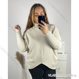 Sveter s dlouhými rukávy dámsky nadrozměr  (4XL/5XL ONE SIZE) TALIANSKÁ MÓDA  IMS23LEXI