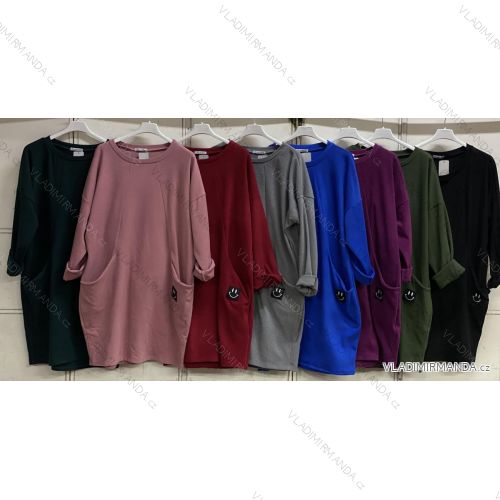 Šaty teplé dlhý rukáv dámske nadrozmer (2XL/3XL ONE SIZE) TALIANSKA MóDA IMC23456