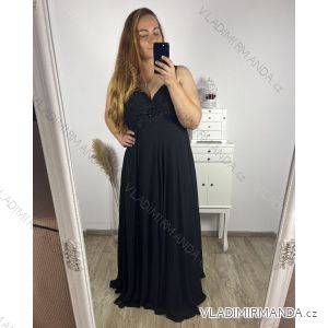 Šaty dlhé elegantné spoločenské krátky rukáv dámske (M/L ONE SIZE) TALIANSKA MóDA IM423MARIALA/DU