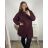Kabát flaušový na zip s kapucí dámsky nadrozmer (3XL/4XL ONE SIZE) TALIANSKA MÓDA IM423BEETY