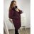 Kabát flaušový na zip s kapucí dámsky nadrozmer (3XL/4XL ONE SIZE) TALIANSKA MÓDA IM423BEETY