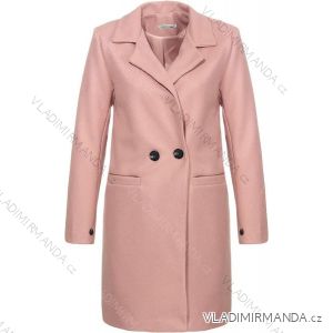 Kabát flaušový dlhý dámsky (S-XL) TALIANSKA MÓDA IMD221107-7/DR