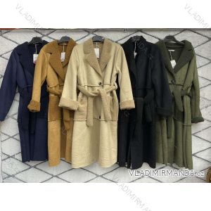Kabát baránok dlhý rukáv dámsky nadrozmer (XL/2XL ONE SIZE) TALIANSKA MÓDA IMWD234125