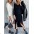 Šaty dlhé úpletové dlhý rukáv dámske (S/M ONE SIZE) TALIANSKA MÓDA IMWGB234158