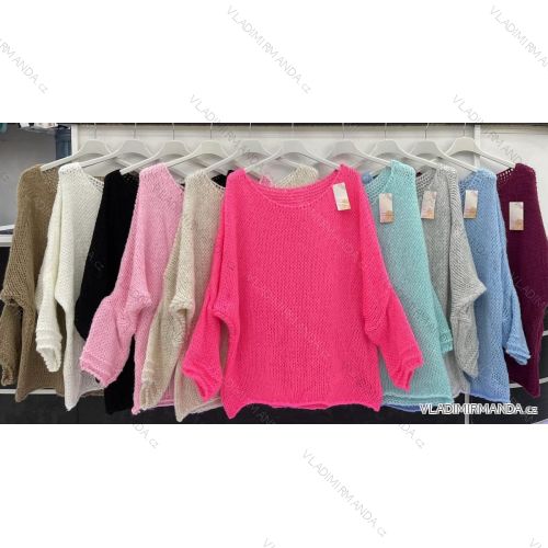 Sveter dlhý rukáv dámsky nadrozmer (XL/2XL ONE SIZE) TALIANSKA MÓDA IMWD234249