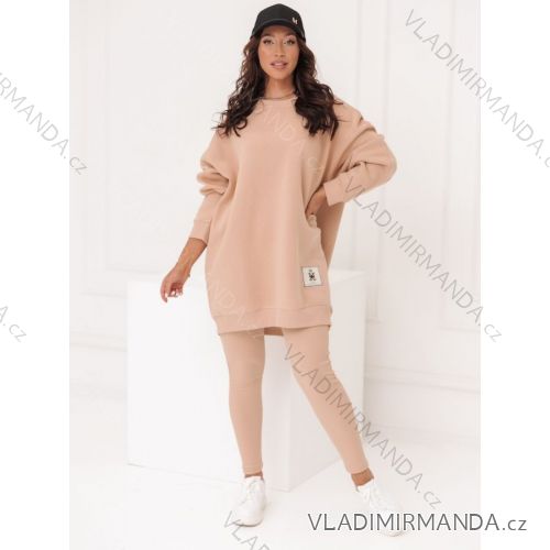 Súprava šaty mikinové dlhý rukáv a legíny dámska (S/M/L ONE SIZE) TURECKÁ MÓDA TMWMS234269