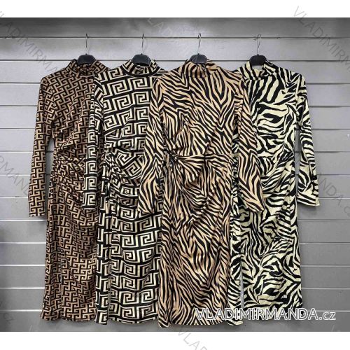 Šaty dlhé elegantný dlhý rukáv dámske (S/M ONE SIZE) TALIANSKA MÓDA IMWGS234188