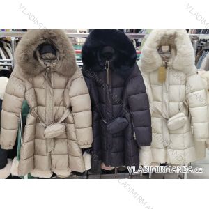 Kabát zimný s kožúškom dámsky (S-2XL) TALIANSKA MÓDA IMWWM23133