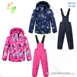 Súprava zimné nohavice teplé a bunda teplá detská dievčenská a chlapčenská (98-128) KUGO KB9706