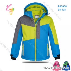 Bunda zimná lyžiarska s kapucňou detská chlapčenská a dievčenská (98-128) KUGO PB3888