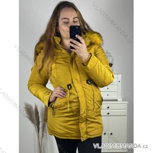 Bunda / Kabát parka zimná dámska nadrozměr (3XL-7XL) POĽSKÁ MÓDA HKW21A-BIG994/993