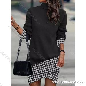 Šaty elegantný dlhý rukáv dámske (S/M ONE SIZE) TALIANSKA MÓDA IMD23809