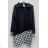 Šaty elegantný dlhý rukáv dámske (S/M ONE SIZE) TALIANSKA MÓDA IMD23809