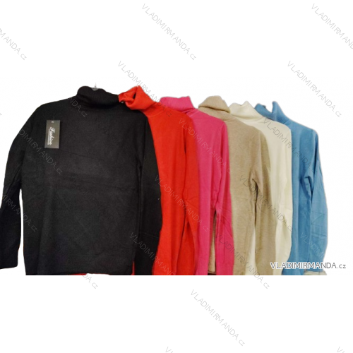 Sveter rolák úpletový dámsky (m-2xl) B.LIFE BL232208 čierna M / L