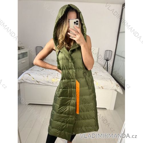 Vesta s kapucňou bez rukávu dámske (L/XL/2XL ONE SIZE) TALIANSKA MóDA  IM423MELANI