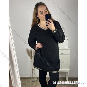 Šaty teplé dlhý rukáv dámske nadrozmer (3XL/4XL ONE SIZE) TALIANSKA MÓDA IM423766