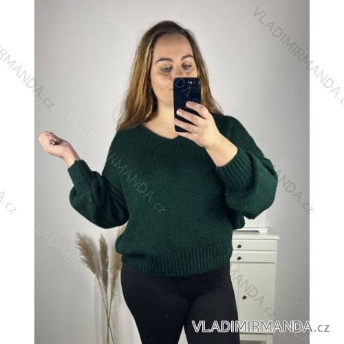 Sveter oversize dlhý rukáv dámsky nadrozměr (3XL/4XL/5XL ONE SIZE) TALIANSKÁ MÓDA IM723LAJLA
