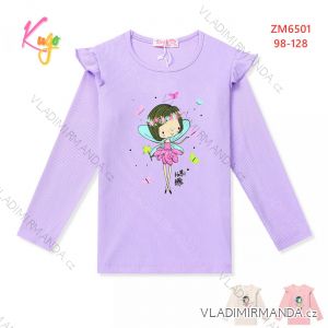 Tričko s dlhým rukávom detské dievčenské (98-128) KUGO ZM6501