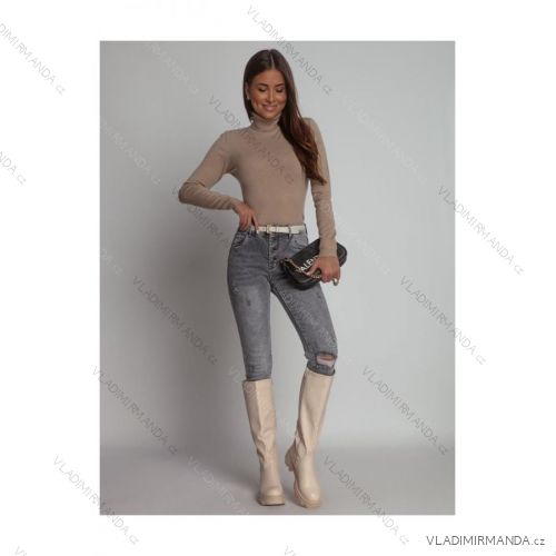 Sveter s rolákom dlhý rukáv dámsky (S/M ONE SIZE) POLSKÁ MÓDA IMLAZ23M001