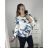 Tunika dlhý rukáv dámska nadrozmer (3XL/4XL ONE SIZE) TALIANSKA MóDA IM423AIDA/DU 3XL/4XL šedá